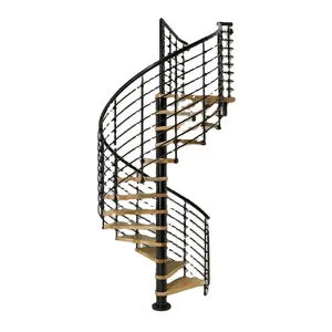 Prima escada exterior do metal escadas espirais do ferro forjado, preço espiral do decking