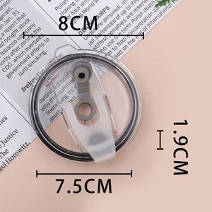 New Design Eco-Friendly <b>Cold</b> Retention Ice Tumbler Lid Transparent Flip Straw Cover Leak-Proof Silicone Port Car <b>Cup</b> - Product Image 4