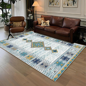 Tapis géométrique vintage rectangulaire imitation cachemire antidérapant pour la décoration de la maison, salon, entrée, chambre à coucher, tapis de sol H 2479 286 - Product Image 3