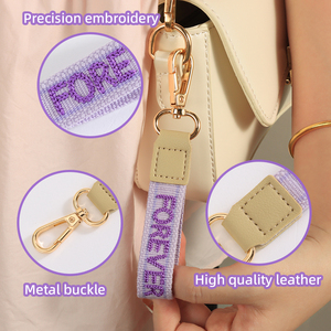 Dragonne tressée <span class=keywords><strong>porte</strong></span>-clés personnalisée brodée, avec attache de sécurité, pour téléphone universel, portefeuille, clés et <span class=keywords><strong>porte</strong></span>-cartes d'identité - Product Image 3