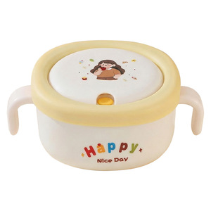 Bol chauffant pour aliments pour bébés, en acier inoxydable 316L, 501-800Ml, design de dessin animé pour nourrissons de 0 à 12 mois - Product Image 5