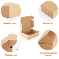 Boîte d'emballage en carton ondulé personnalisée avec logo imprimé, emballage plat, boîte en carton découpée, boîte à expédition en kraft pliable