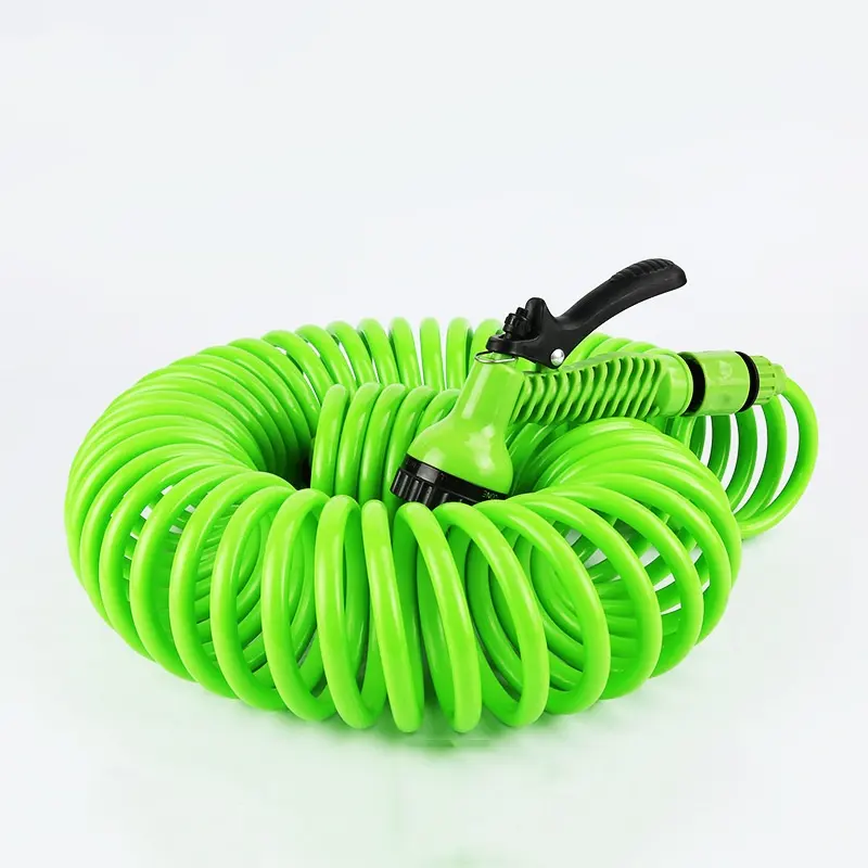Gartenkraft Hw 4000 15M Manguera de bobina de jardín espiral Eva retráctil con juego de boquillas de plástico
