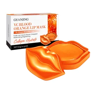 GUANJING VC Blood Organic Sheet Gel Lip Mask collagene idratante idrogel Anti Lip Lines Jelly Lip Mask