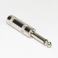 Steker Audio MONO TS TS 6.35mm (1/4 ") pria untuk kabel gitar konektor Solder bukan adaptor perlu penyolderan