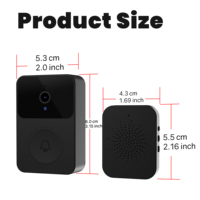 Sonnette de porte intelligente sans fil X9 avec vision nocturne HD et vidéo mobile à distance