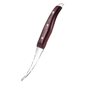 Stainless Steel Shrimp Deveining Knife Acacia Wood Handle <b>Heavy</b> <b>Duty</b> Seafood <b>Tool</b> - Product Image 1