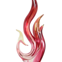 Trophée en verre de jade Liuli en forme de phénix - Technique de sablage de couleur personnalisée - Écologique