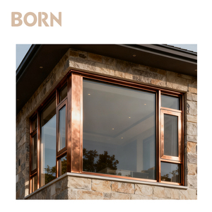 Ventanas abatibles de vidrio templado con marco de cobre con aislamiento acústico personalizado para salas de música en casas de lujo en Viena - Product Image 3