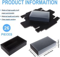 Confezione regalo in carta scorrevole con cassetto per profumo cosmetico kraft nero personalizzato con finestra in plastica trasparente