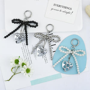 ใหม่พวงกุญแจลูกปัดมุกรูปหัวใจขนาดใหญ่ทำจากเรซิ่นตกแต่งกระเป๋าจี้น่ารักอเนกประสงค์ - Product Image 1