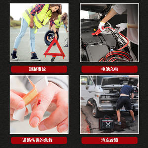 Boîte de sécurité d'urgence pour véhicule portable, boîte de sauvetage en EVA avec kit d'outils d'urgence essentiels - Product Image 2