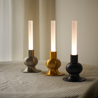 Lámpara de Mesa LED Recargable USB Portátil, Luz Ambiental Regulable Inalámbrica para Decoración de Restaurantes, Dormitorios y Hoteles