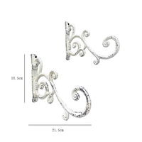Pot de fleurs suspendu rustique moderne blanc avec revêtement en poudre, panier à fleurs avec crochets, vase décoratif pour jardin et balcon, vente en gros
