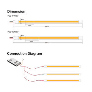 Tira de Luz LED Lineal de Cobre Impermeable en Oferta, Flexible COB 480LEDs/m IP67 5m/rollo, Regulable, Alto CRI 90, para Paisajes Exteriores - Product Image 3