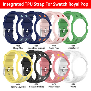 Personalizado Económico Caja bumper TPU suave con correa para <span class=keywords><strong>Swatch</strong></span> x AP Royal Pop antigolpes Kit conversión bolsillo a muñeca - Product Image 1