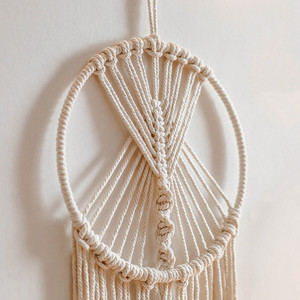 <span class=keywords><strong>Attrape</strong></span>-rêve en macramé tissé de haute qualité, lune, étoile, <span class=keywords><strong>cercle</strong></span>, hibou, tapisserie murale suspendue - Product Image 5