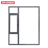 Ventana de Aluminio Horizontal, Abatible y Oscilobatiente, Resistente al Viento, con Doble Acristalamiento y Mosquitera