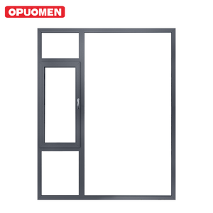 Fenêtre à battant en aluminium à <span class=keywords><strong>double</strong></span> <span class=keywords><strong>vitrage</strong></span>, inclinable et pivotante, résistante au vent, avec moustiquaire - Product Image 4