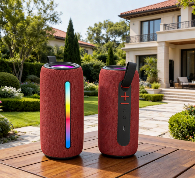 Hot Selling RGB LED 8 Wireless Stereo TWS Speaker Waterproof Portable for Bluetooth Battery for Outdoor Parties
