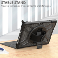 Housse de protection pour tablette Microsoft Surface Go 1/2/3/4 avec béquille et dragonne