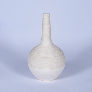 Custom Handmade White <b>Ceramic</b> Vase Modern Textured <b>Ceramic</b> Flower Vase Home Art Decor Table Centerpiece Wholesale OEMODM Factory - Product Image 5