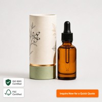 Boîte cylindrique en carton écologique faite à la main, taille personnalisée, tube en papier pour poudre libre, soins de la peau, huile essentielle