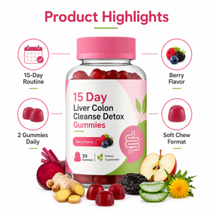 High Quality 15-Day <b>Liver</b> Colon Cleanse <b>Detox</b> Gummies Supports Digestion and Immunity Not for Pregnant Women - Product Image 3