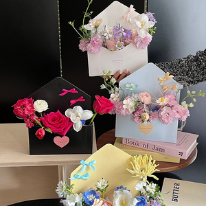 Portefeuille en carton recyclable <span class=keywords><strong>Timo</strong></span> avec motif floral, enveloppe en papier kraft, boîte en papier kraft, impression numérique, estampage à chaud dorée, pelliculage pour - Product Image 2