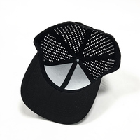 Casquettes de baseball en nylon perforées au laser de haute qualité, logo en silicone personnalisé, unisexe, imperméables, pour le golf