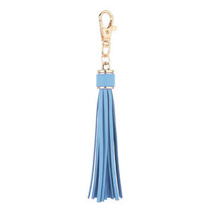 Navy <strong>Tassel</strong> Keychain Retro Style PU Leather Bag <strong>Charm</strong> Coin Pendant Alloy Metal Jewelry Gift Accessory - Product Image 5