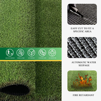 Rumput Sintetis Gulungan Karpet Rumput Buatan Kepadatan Tinggi untuk Penggunaan Lanskap Taman