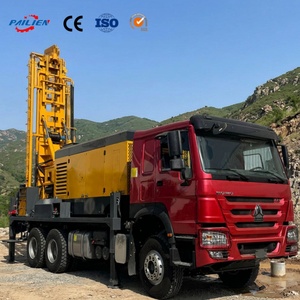 Machine de forage de puits <span class=keywords><strong>d</strong></span>'<span class=keywords><strong>eau</strong></span> montée sur camion entièrement hydraulique avec une capacité de forage de 300 m pour le forage à la boue et à l'air - Product Image 1