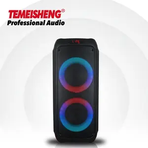 Temeisheng TMS OEM 스피커 큰 우퍼 슈퍼베이스 사운드 서클 라이트 블루 치아 무선 야외 파티 스피커
