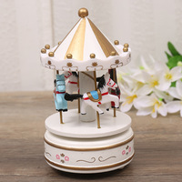 Creative merry go round boîte à musique huit tons boîte jouets pour enfants merry go round décorations pour la maison décorations de Noël