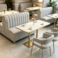 Ensemble de tables et de chaises de restaurant en métal modernes et durables, personnalisées en usine, pour la restauration en plein air, les hôtels et les cafés