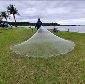 Filet de pêche professionnel de style japonais avec poche inférieure, ligne en soie haute élasticité, maille précise pour la mulette et la tilapia - Product Image 2