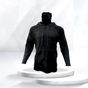Sweat-shirt anti-coupure personnalisable noir, résistant à la chaleur 300°C, en HPPE de niveau D, coupe classique, vêtement de sécurité, directement de l'usine - Product Image 1
