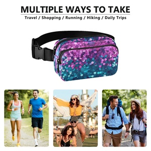 Sac banane de sport imperméable en nylon brillant avec fermeture éclair, sangle d'épaule réglable, idéal pour les activités de plein air – Vente chaude - Product Image 5