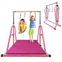 Barre de gymnastique portable pour enfants, très vendue, avec 8 réglages de hauteur, pliage facile, charge maximale