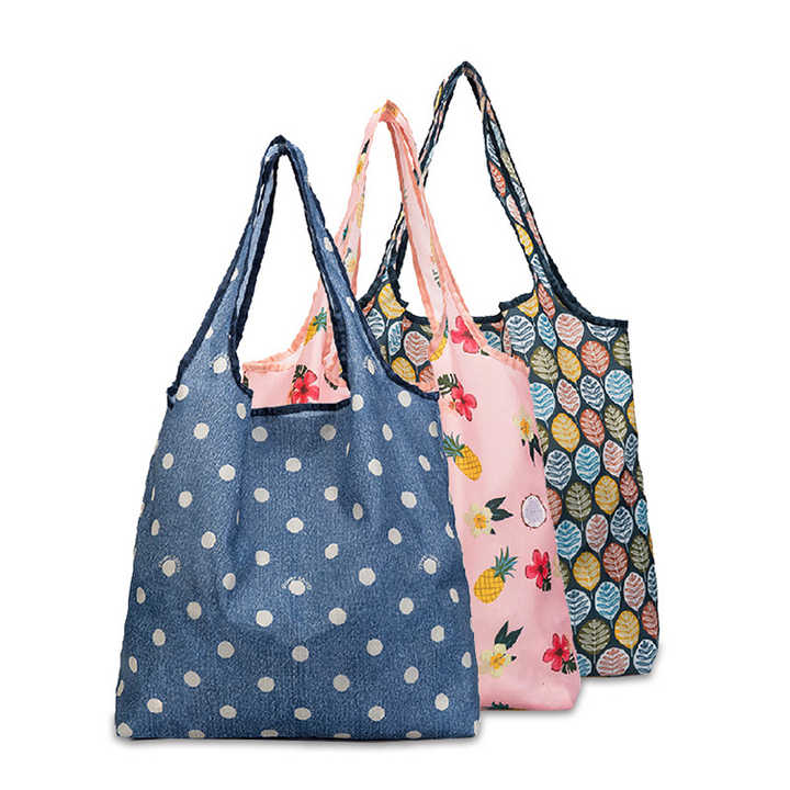 Hot Sale Small Foldable Easy Carry Supermarket Shopping Pocket Tote Polyester Bag