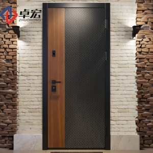 <span class=keywords><strong>Porte</strong></span> intérieure en <span class=keywords><strong>bois</strong></span> à cadre en acier moderne ZHUO HONG pour bureau, hôtel, appartement, finition personnalisée - Product Image 4