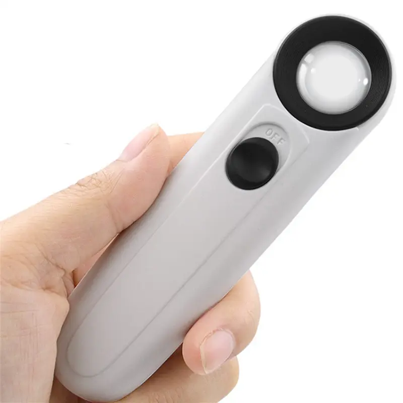 40x 3.5mm LED Light Magnifying Glass Loupe Handheld Microscope Magnifier Illuminated lamp For Circuit Boards Hallmarks Jewelry