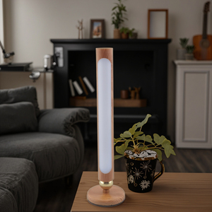 360 độ xoay dẫn ánh sáng ban đêm mới từ Hút ấm Trắng nhựa gỗ-kết cấu toàn cầu pin hoạt động cho phòng ngủ - Product Image 1