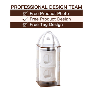 บ้านแมวไม้เนื้อแข็งสีขาว - Product Image 3