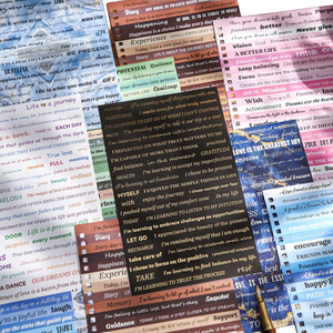 Paquete de 40 Pegatinas con Caracteres Ingleses, <span class=keywords><strong>Serie</strong></span> de Arte de Palabras, Material de Decoración para Álbumes de Recortes, Estilo Washi Japonés - Product Image 1