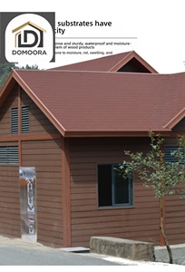 Panneau mural WPC imperméable de qualité supérieure 21 mm, surface brossée, texture bois, panneau en plastique pour décoration intérieure - Product Image 4