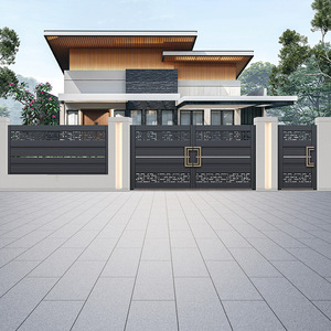 Chất lượng cao nhôm đôi cửa Swing thiết kế cổng với cảm biến Roll-up cắt thanh cho biệt thự ứng dụng - Product Image 2