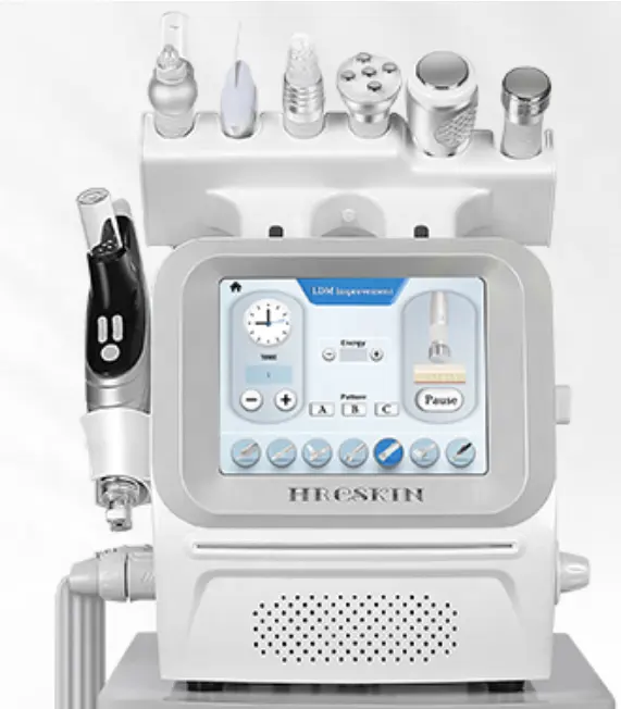 7 en 1 machine de soins de beauté hydra de microdermabrasion non invasive machine faciale de microdermabrasion d'épluchage de diamant