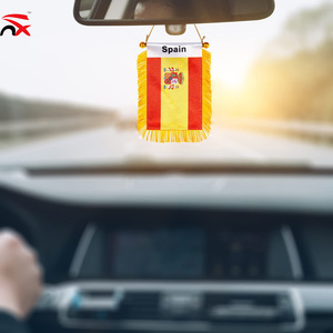 Bandera Española con Flecos para Colgar en la Ventana, Mini Bandera Española de 3x5 Pulgadas para Decoración del Espejo Retrovisor del Coche - Product Image 5